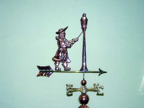 Lamplighter Weathervane -- Order# CT205 -- $295 -- Size: 27"Lx25"H