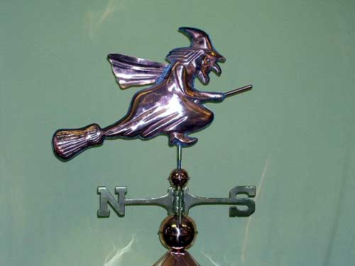 Witch Weathervane -- Order# CT207 -- $295 -- Size: 22"Lx22"H