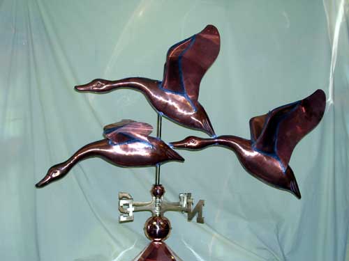 Large 3-Geese Weathervane -- Order# GD524p -- $1250 -- Size: 42"Lx21"Hx30"W