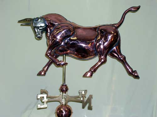 El Toro Weathervane -- Order# WV270P -- $950 -- 29"L x 17"H x 7"W