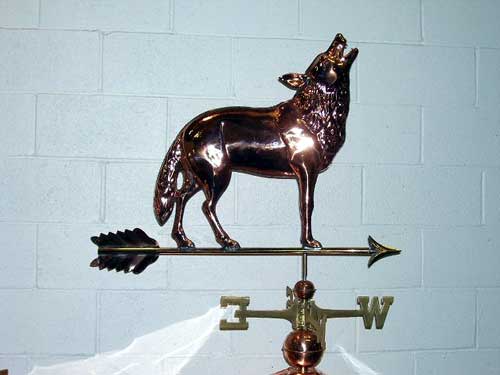 Wolf Weathervane -- Order# WV303P -- $345 -- Size: 32"L x 22"H