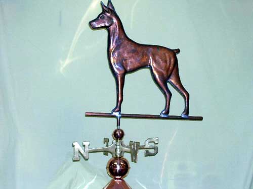 Doberman Dog Weathervane -- Order# CT317 -- $395 -- Size: 21"L x 23"H