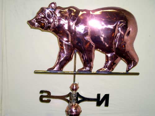 Large Bear Weathervane -- Order# WV315p -- $385 -- Size: 28"Lx19"H