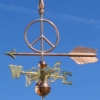 Peace Sign Weathervane -- Order# WF472 -- $245 -- Size: 25"L X 17"H