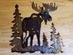 Moose Metal Wall Art -- $70 -- Size: 17"L x 17"H