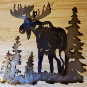 Moose Metal Wall Art -- $70 -- Size: 17"L x 17"H