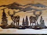 Large Deer Scene -- $135 -- Size: 33"L x 18"H