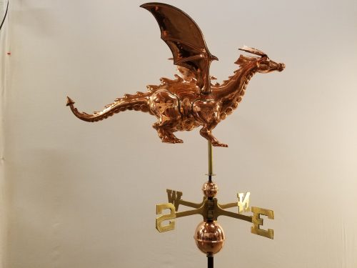 Dragon Weathervane -- Order# CT446 -- $385 -- Size: 30"L x 15"H x 20"W