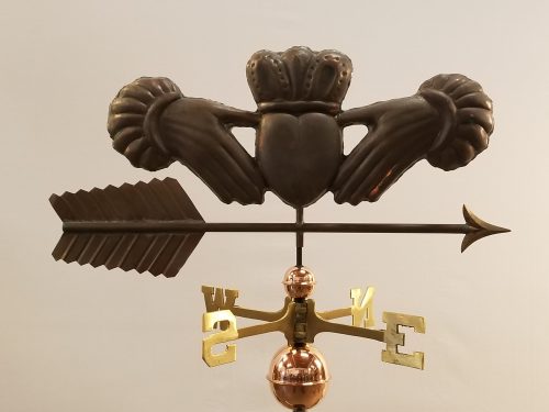 Claddaugh Weathervane -- Order# HM102 -- $895 -- Size: 30"L x 15"H