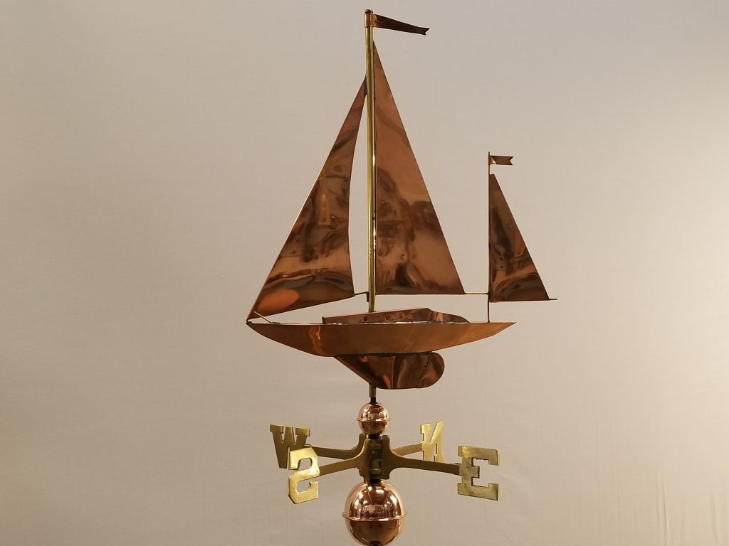 Yawl Weathervane -- Order# WV302p -- $275 -- Size: 25"Lx21"H