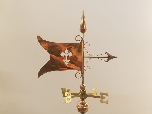 Fleur De Lys Weathervane -- Order# W243p -- $295 -- Size: 25"Lx19"H