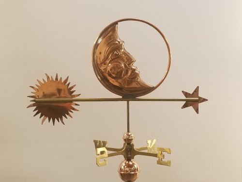 Sun Moon Star Weathervane -- Order# CT210 -- $295 -- Size: 34"Lx20"H