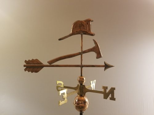 Fire Hate and Axe Weathervane -- Order# 317 -- $325 -- Size: 24"L X 15"H