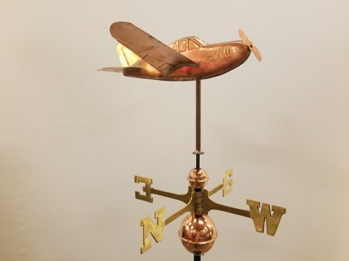 Low Wing Plane Weathervane -- Order# WF399 -- $345 -- 16"L X 14"H X 21"W