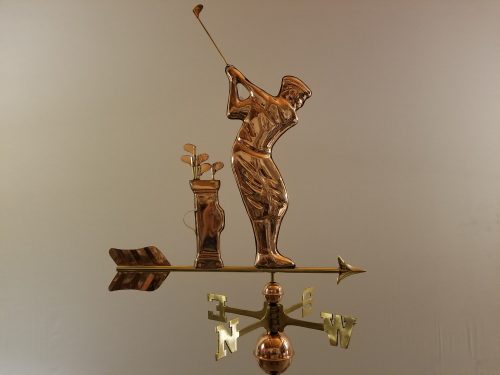 Golfer Weathervane -- Order# GD561p -- $295 -- Size: 25"Lx29"H