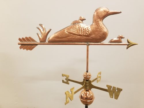 Loon and Chicks Weathervane -- Order# WF299 -- $375 -- Size: 30"Lx10"H