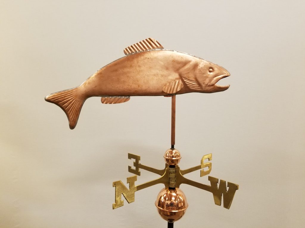 Trout Weathervane -- Order# WF153 -- $325 -- Size: 23"Lx9"H