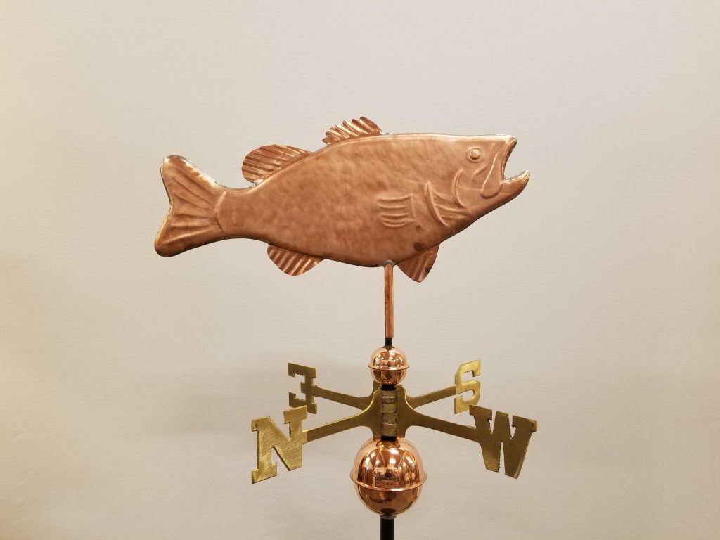 Bass Weathervane -- Order# 319 -- $295 -- Size: 21"L X 13"H