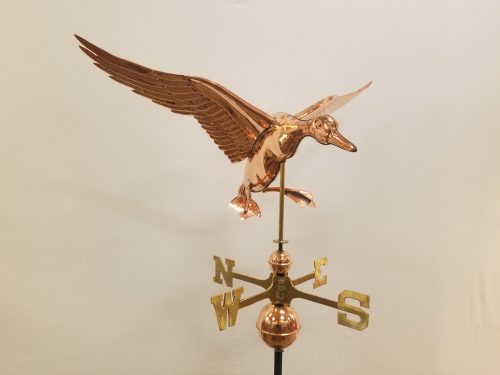 Landing Duck Weathervane -- Order # W249P -- $385 -- Size: 22"Lx16"Hx28"W