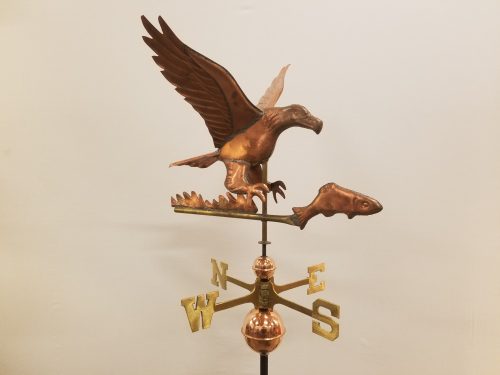 Eagle with Fish Weathervane -- Order# HM225 -- $345 -- 25"L x 21"H x 21"WS