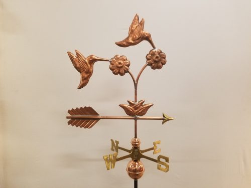 Double Hummingbird Weathervane -- Order# WF474 -- $425 -- 24"L X 27"H