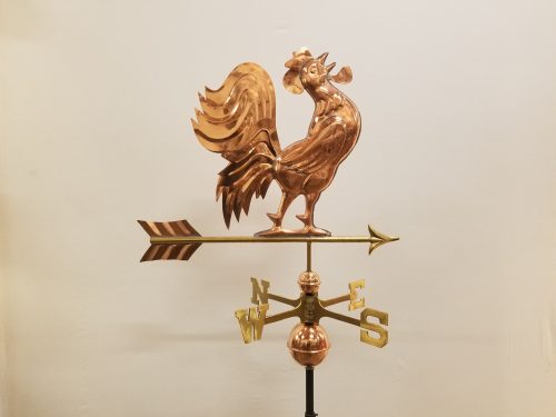 Crowing Rooster Weathervane -- Order# GD637p -- $295 -- Size: 25"Lx18.5"H