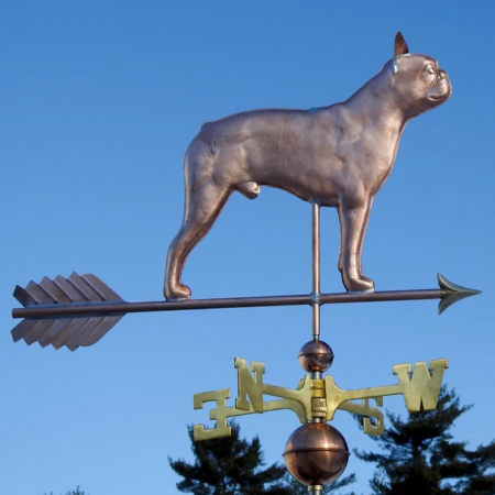 Boston Terrier Copper Weathervane