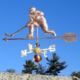 Hockey Player Copper Weathervane