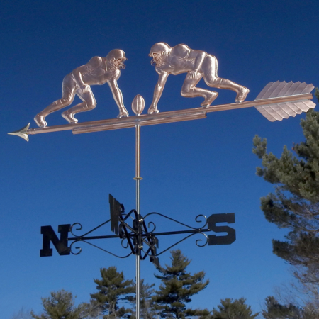 Copper Large Football Player Weathervane 739