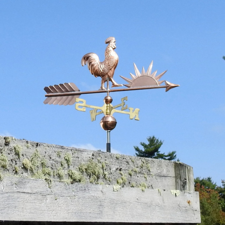 Rooster Sun Weathervane 270