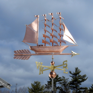 Tall Sailing Ship Copper Weathervane