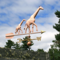 Giraffe and baby copper weathervane 151