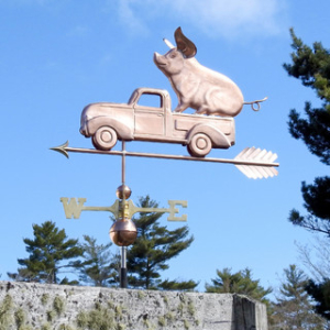 Pickup and Pig Copper Weathervane 390