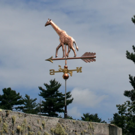 Giraffe Copper Weathervane