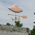 Spaceship Copper Weathervane